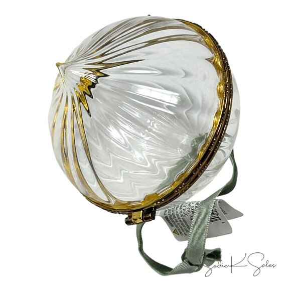 Hinged Ribbed Glass Christmas Ornament - Hearth & Hand Magnolia, Target 2024 - Picture 6 of 6